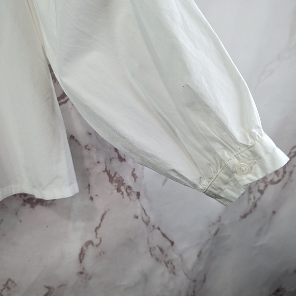 Everlane Shirt Womens White Button Up Organic Cotton Prep Balloon - Picture 14 of 15